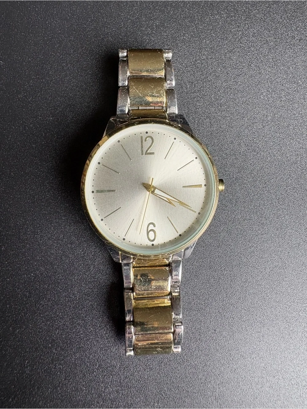Two-Tone Gold & Silver Minimalist Women's Watch